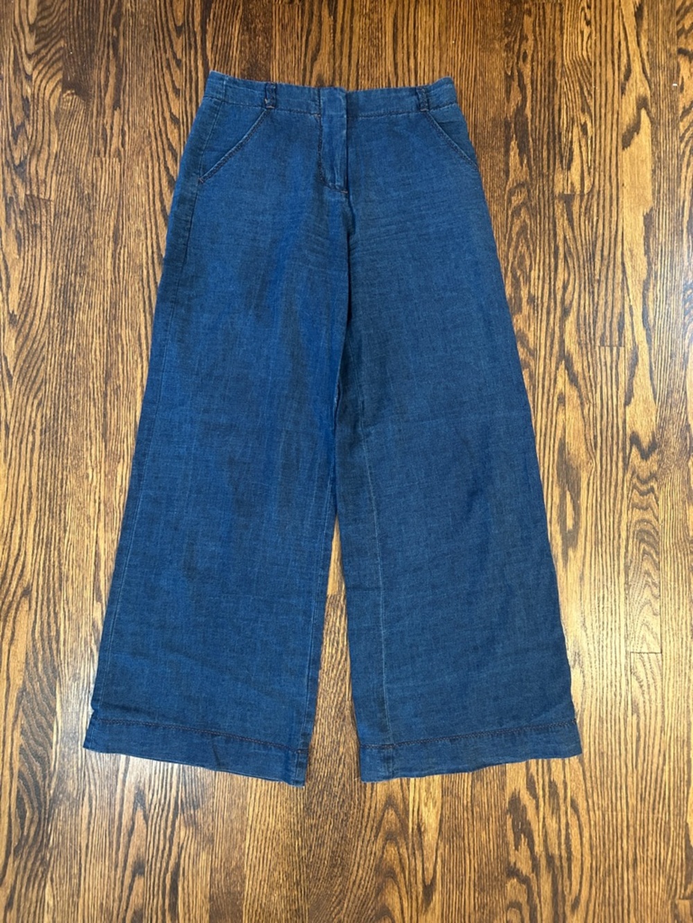 Leon Max Linen Blend Barrel Leg Baggy Jeans